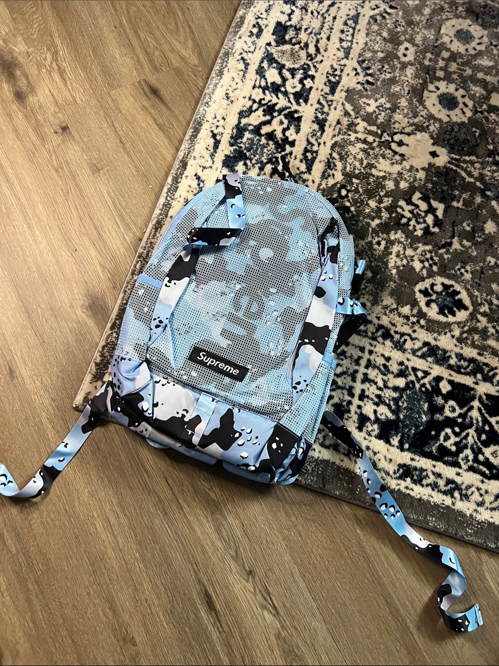 Supreme Light Blue Camo Kids Backpack